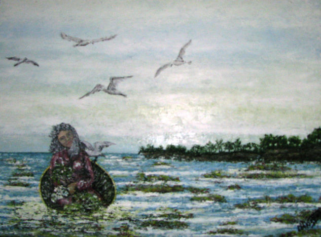 la señora rara Oil Canvas Landscaping