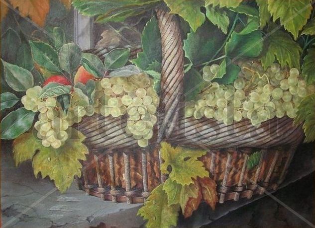 CESTA DE UVAS Oil Canvas Landscaping