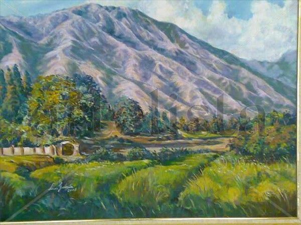 EL AVILA DESDE LA URBINA Oil Canvas Landscaping