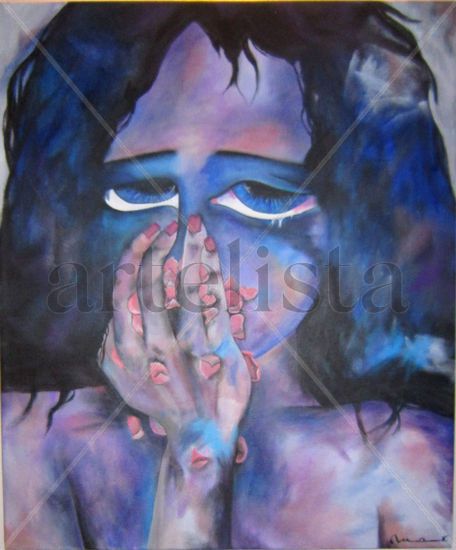 el dolor abandonado Acrylic Canvas Figure Painting