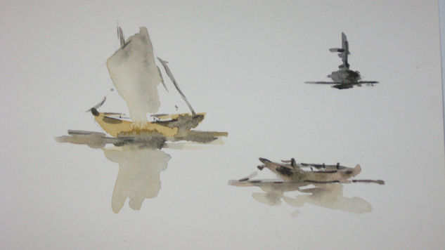 Barcos Watercolour Paper Marine Painting