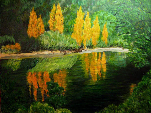 ESPEJO EN VERDE Y AMARILLO