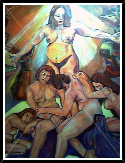 DIVINA MADRE. Óleo Lienzo Desnudos