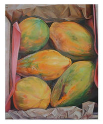 Papayas vibrantes