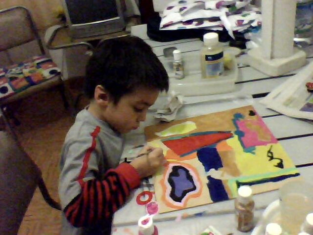 Angelo pintando Retrato Color (Digital)