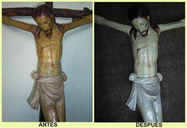 CRUCIFICADO- RESTAURACION (detalle) Wood Figurative