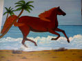galopando en la playa