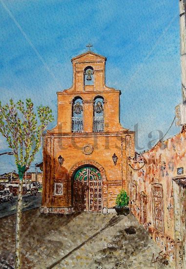 Hermita de Santa María del Páramo Watercolour Paper Landscaping