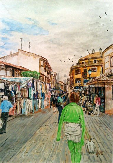 Día de Mercado Watercolour Paper Landscaping