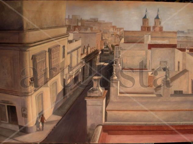 Una calle de la Isla Oil Canvas Landscaping