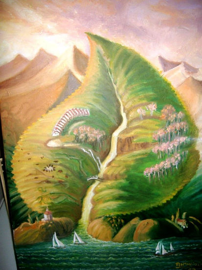 hoja-pueblo Oil Canvas Others