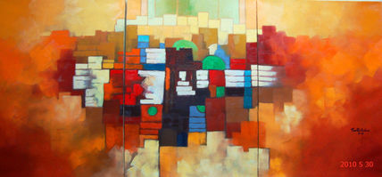 Triptico abstracto