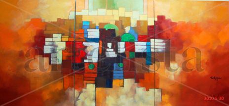 Triptico abstracto