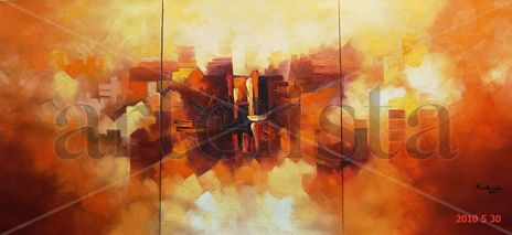 Triptico abstracto