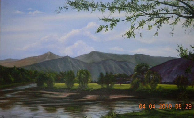 rio cauca Oil Canvas Landscaping