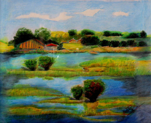 LAGOS; LAKES Lápiz (a color) Papel Paisaje