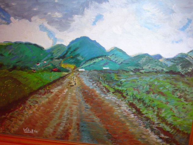 Tiahuanaco antes de la lluvia... Oil Canvas Landscaping