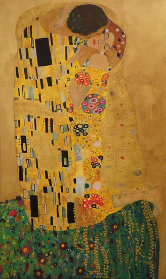 El beso de Klimt Acrylic Canvas Figure Painting