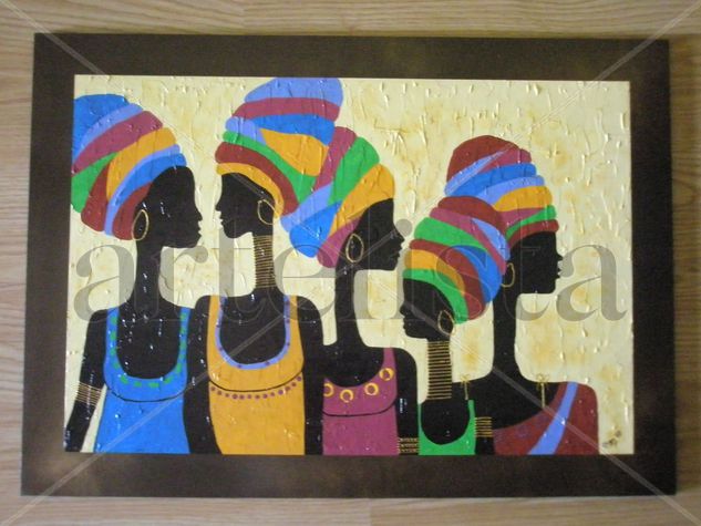 Africanas II Acrylic Panel Portrait