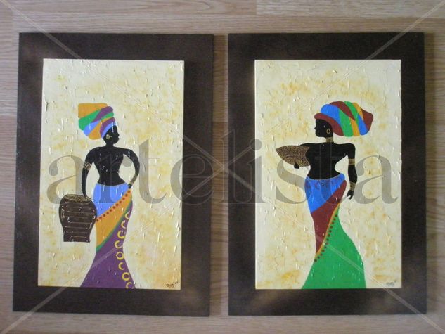 Africanas III Acrylic Panel Portrait