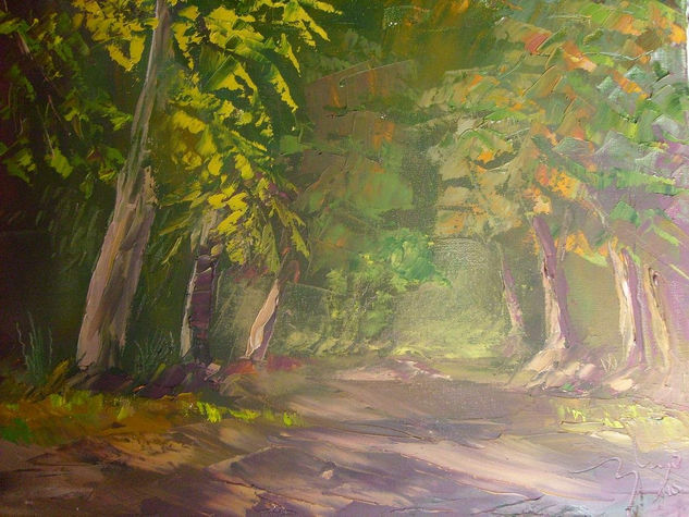 claro en mi bosque Oil Canvas Landscaping