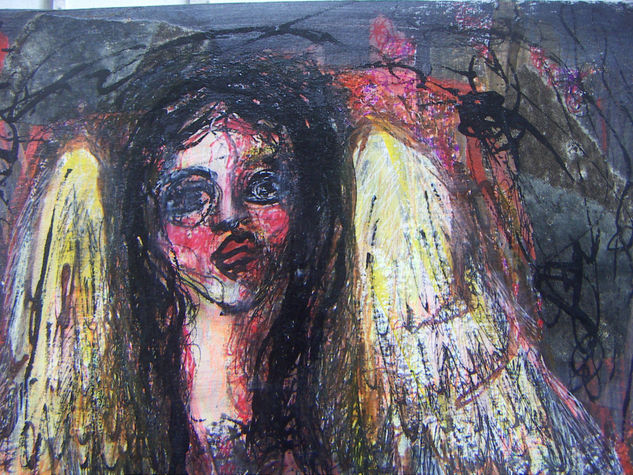 Angel en Zona Roja Mixed media Canvas Others