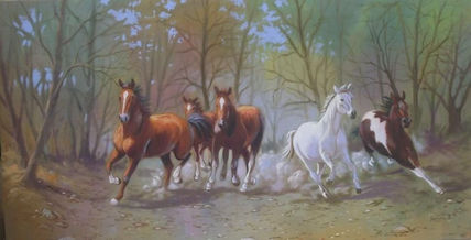 Caballos lebanta polvo