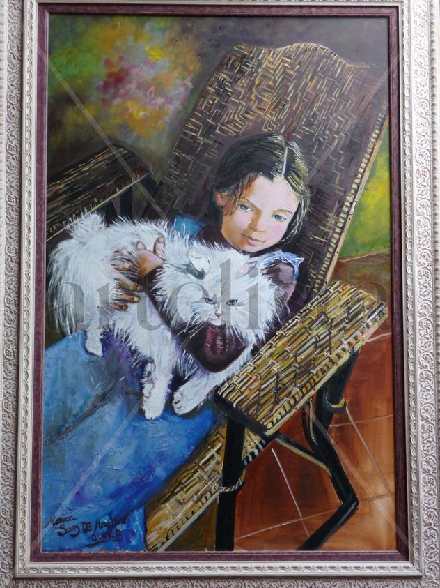 NIÑA CON GATO
