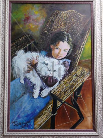 NIÑA CON GATO 