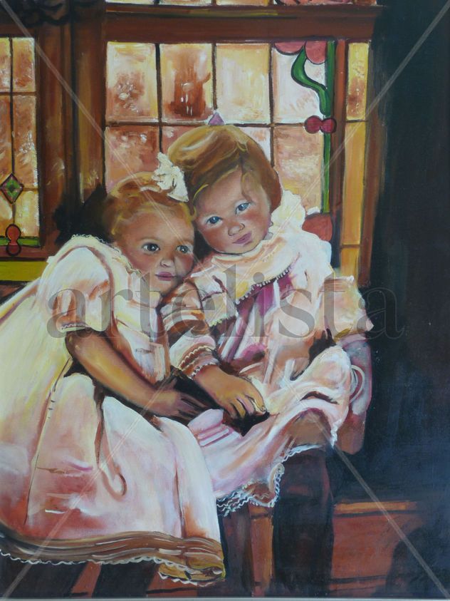 NIÑAS EN LA VENTANA
