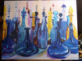 BOTELLAS EN AZUL