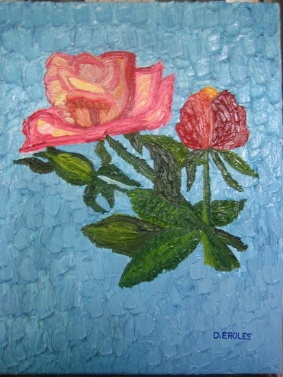 Rosas Rojas Oil Canvas Landscaping