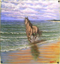 Caballo en la playa