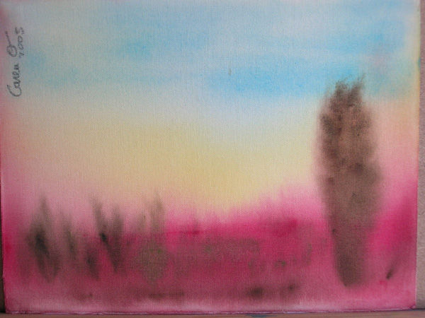 en rojo Watercolour Panel