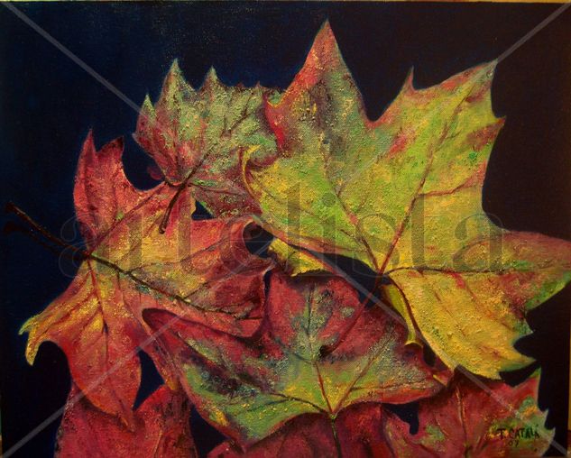 COLOR EN HOJAS DE OTOÑO Oil Canvas Landscaping