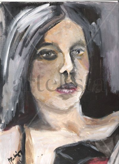 retratos Oil Card Figure Painting