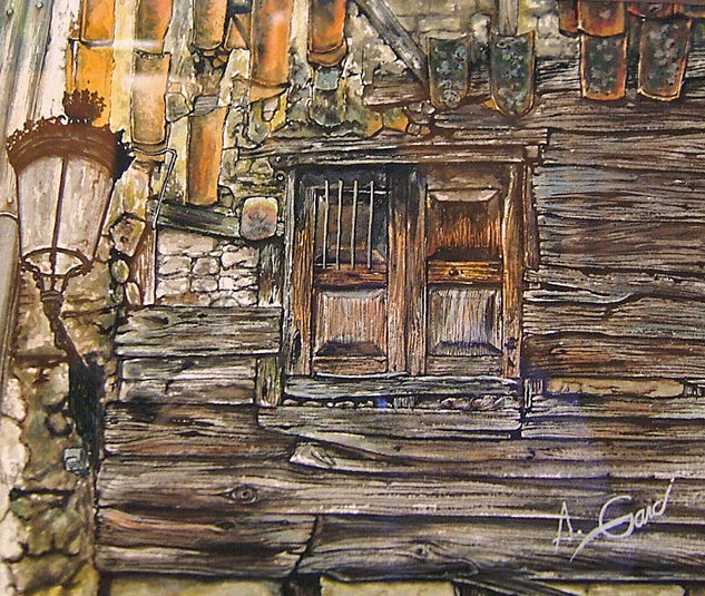 ventana de pueblo Watercolour Paper