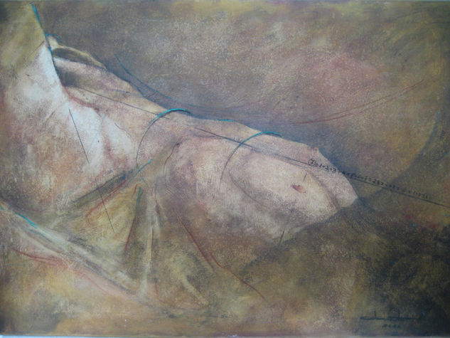 el 7º dia Mixed media Canvas Nude Paintings