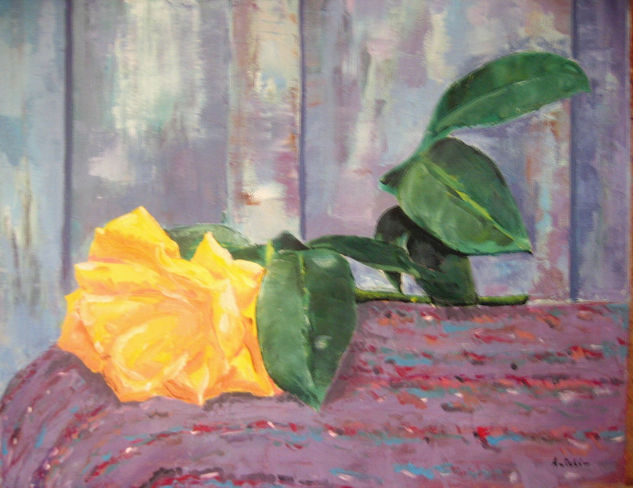 rosa Oil Canvas Floral Painting