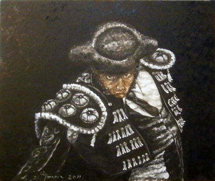 Torero sobre negro