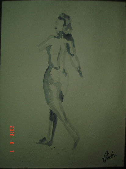 Mujer Watercolour Paper Figure Painting