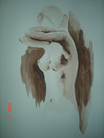 Mujer desnuda Watercolour Paper Nude Paintings