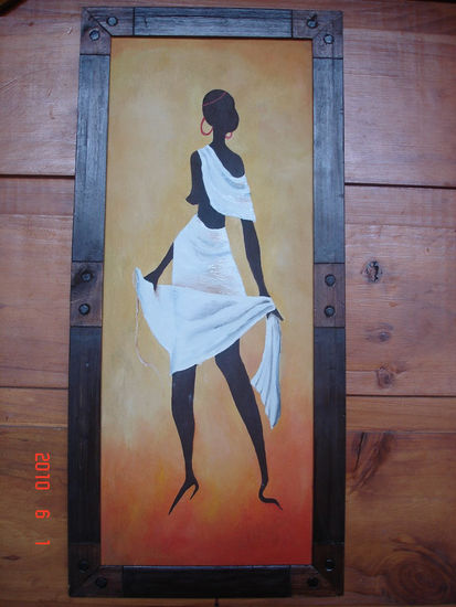 Negra Acrylic Panel Figure Painting