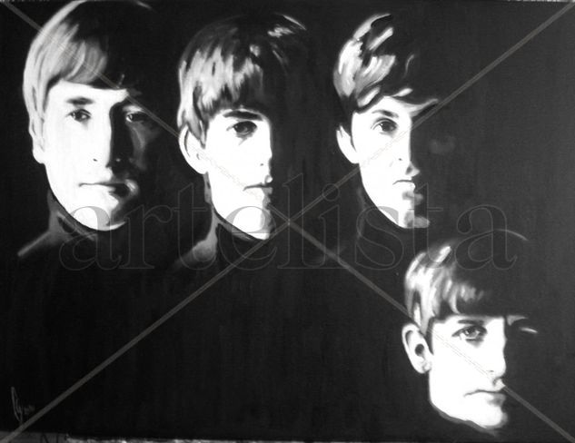 The Beatles Óleo Lienzo Retrato