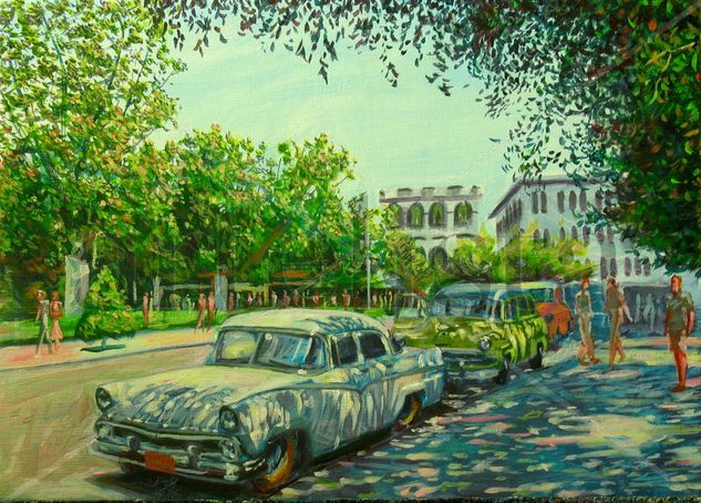 Serie "Parques de Cuba" Oil Canvas Landscaping