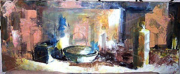 bodegon II,Copia Oil Canvas Still Life Paintings