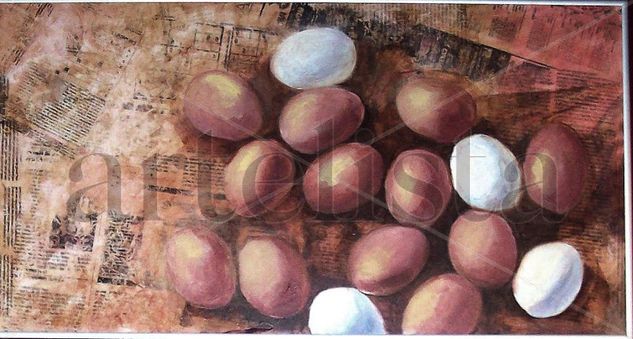 huevos Oil Canvas Still Life Paintings