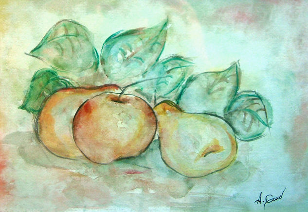 manzanas y peras Watercolour Paper