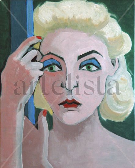 Noia rossa/Chica rubia Oil Canvas Figure Painting