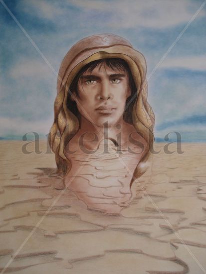 El hombre del desierto. Mixed Media